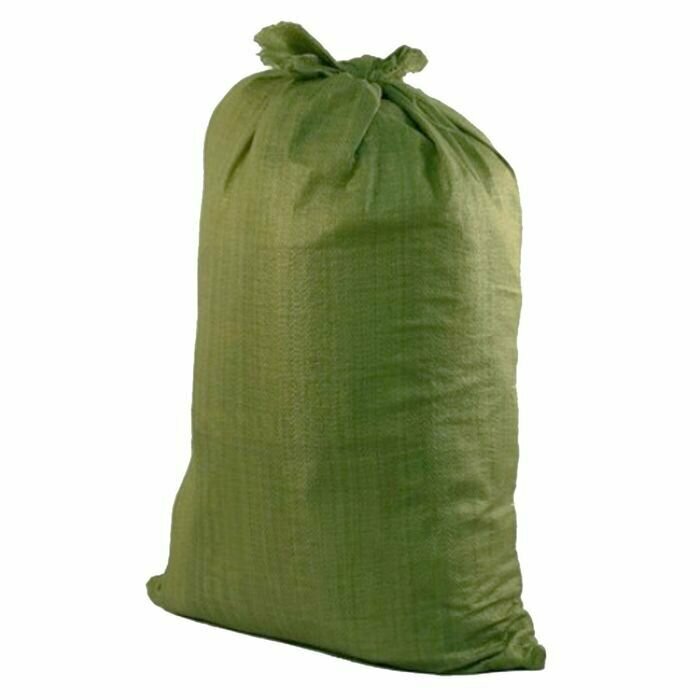 Мешок полипропиленовый 55 х 105 см, для строительного мусора, зеленый, 50 кг 20 шт.