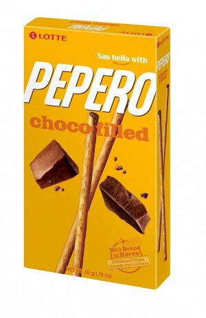 Соломка Lotte Pepero Chocolate filled, с шоколадной начинкой, 25 г