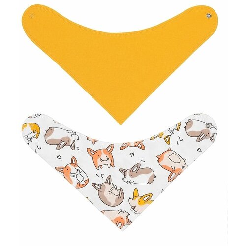 Комплект трикотажных нагрудников для новорожденного малыша; Эскимо, 2 шт; подарочный набор для новорожденных рубашка брюки перчатки шапка слюнявчик