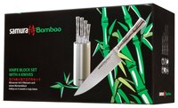 Набор Samura Bamboo 4 ножа с подставкой серебристый