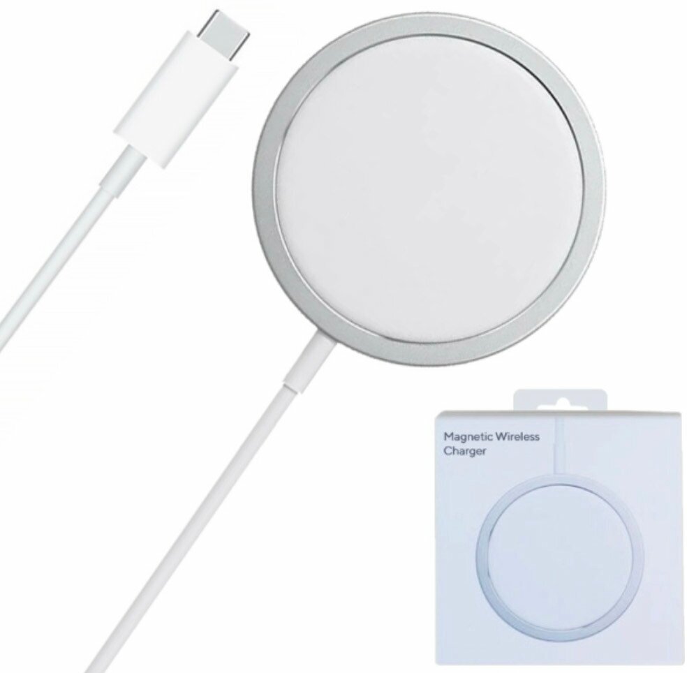 Магнитное беспроводное зарядное устройство Магсейф / Беспроводное зарядное устройство MagSafe Charger для iPhone c функцией быстрой зарядки
