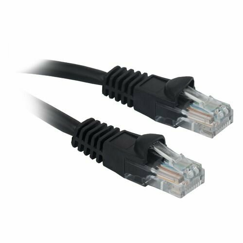 Патч-корд Buro литой (molded), UTP, cat.5E, 20м, 4 пары, 26AWG, алюминий омедненный, 1 шт, черный