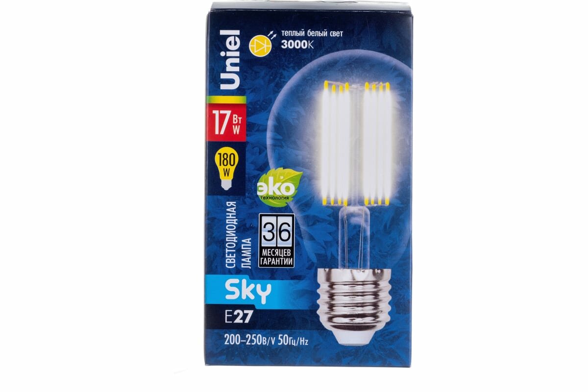 Светодиодная лампа Uniel LED-A70-17W/3000K/E27/CL PLS02WH UL-00004870