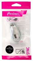 Кабель Partner USB - Apple Lightning (ПР027908) 1 м белый