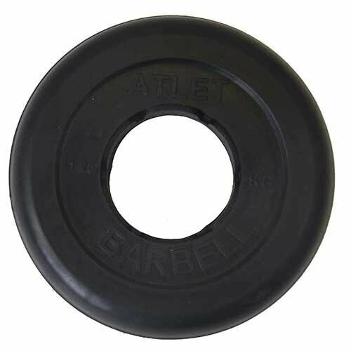 Диск обрезиненный черный MB Barbell d-51 25кг