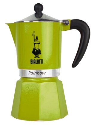 Гейзерная кофеварка Bialetti Rainbow, 130 мл, 130 мл, green