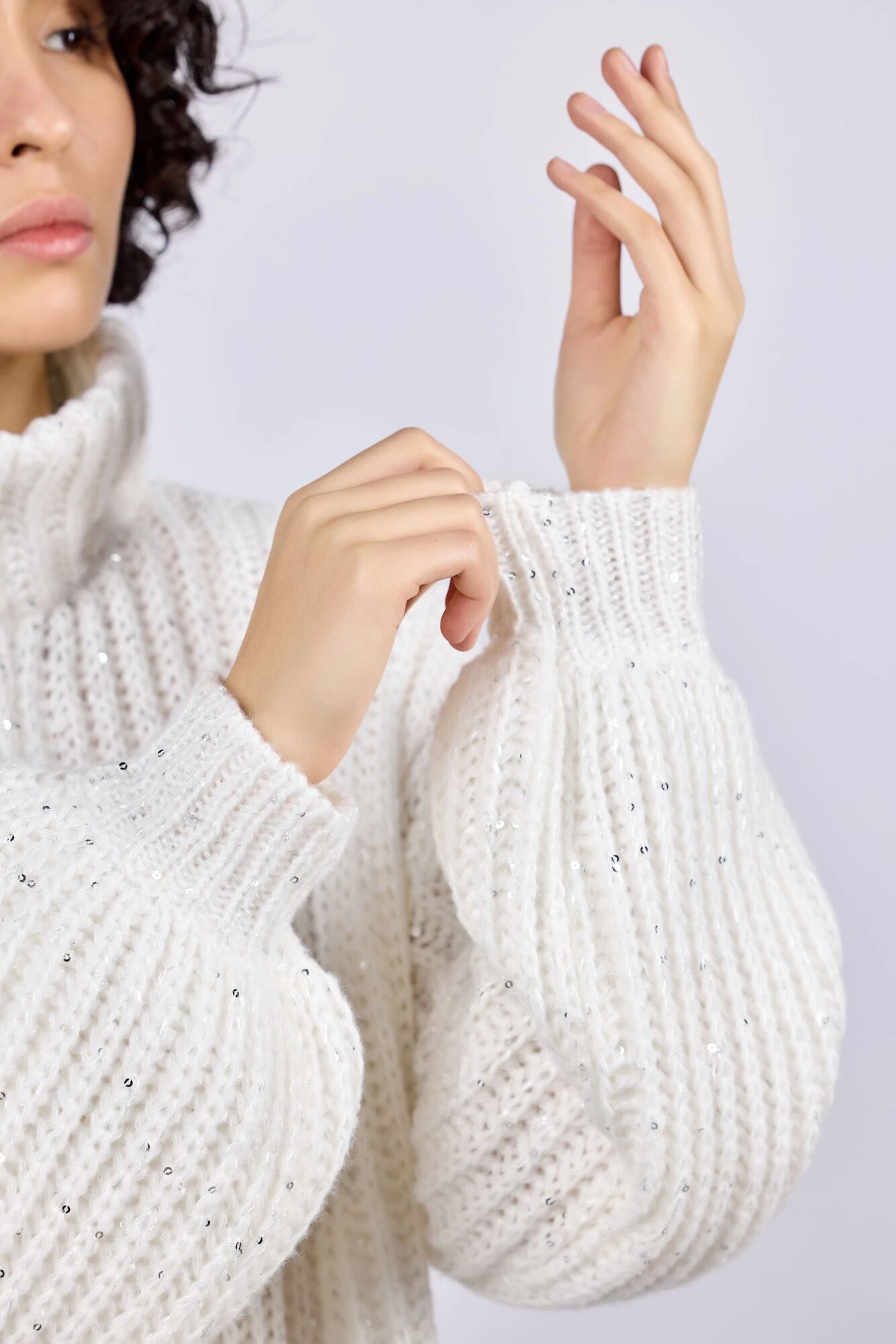 Свитер Selfie, размер S, , белый — фото 1