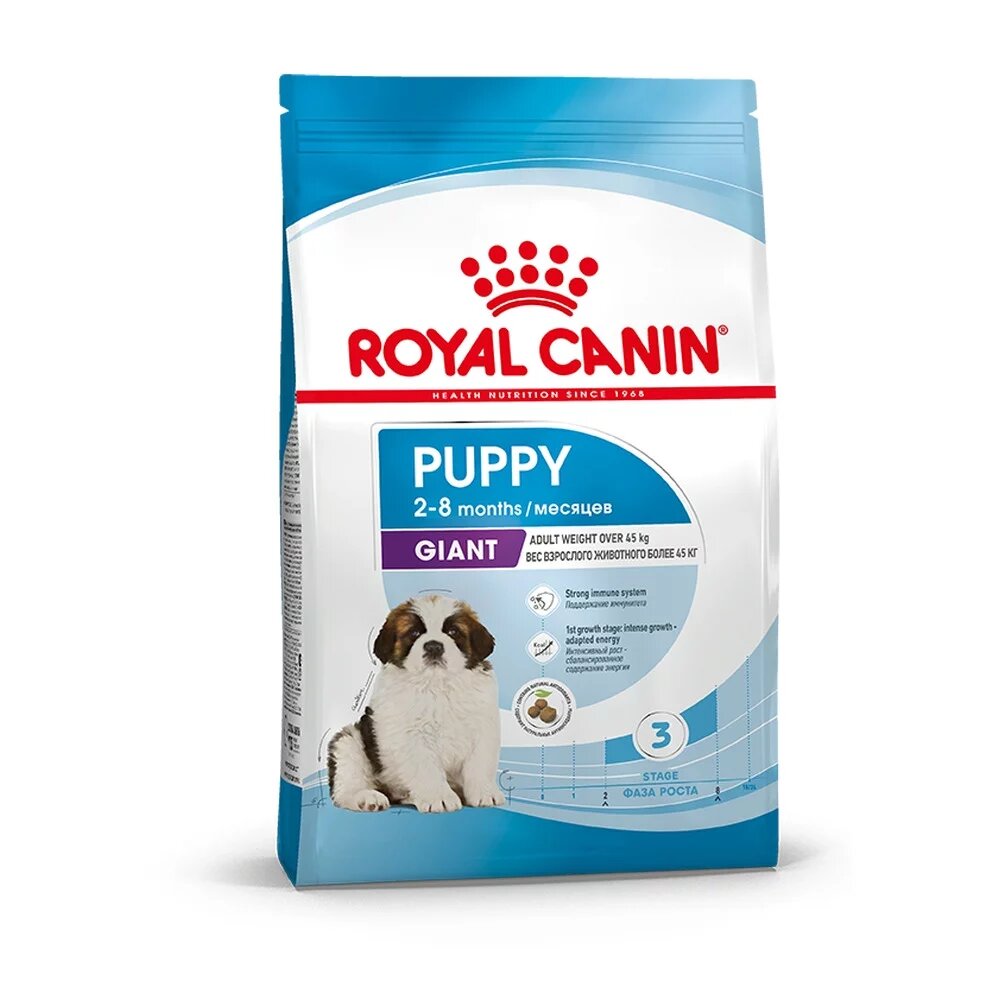 Royal Canin Giant Puppy полнорационный сухой корм для щенков гигантских пород с 2 до 8 месяцев 3,5 кг