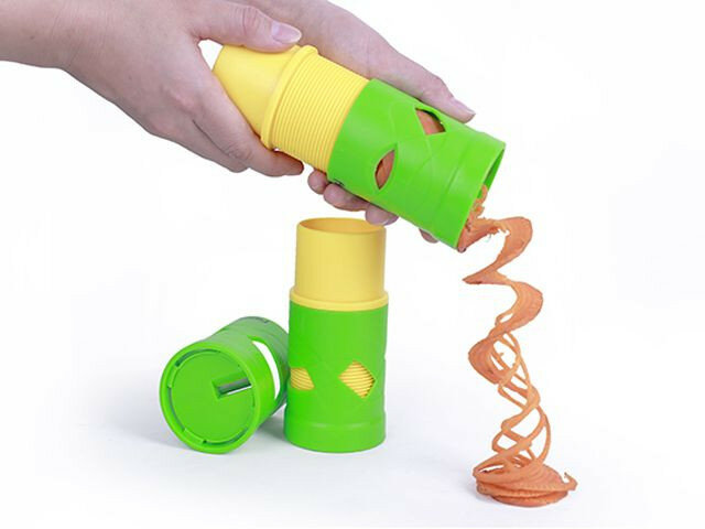 8666 FISSMAN Спиральная овощерезка для декорирования 16,5x7 см (нерж. сталь в пластиковом корпусе)