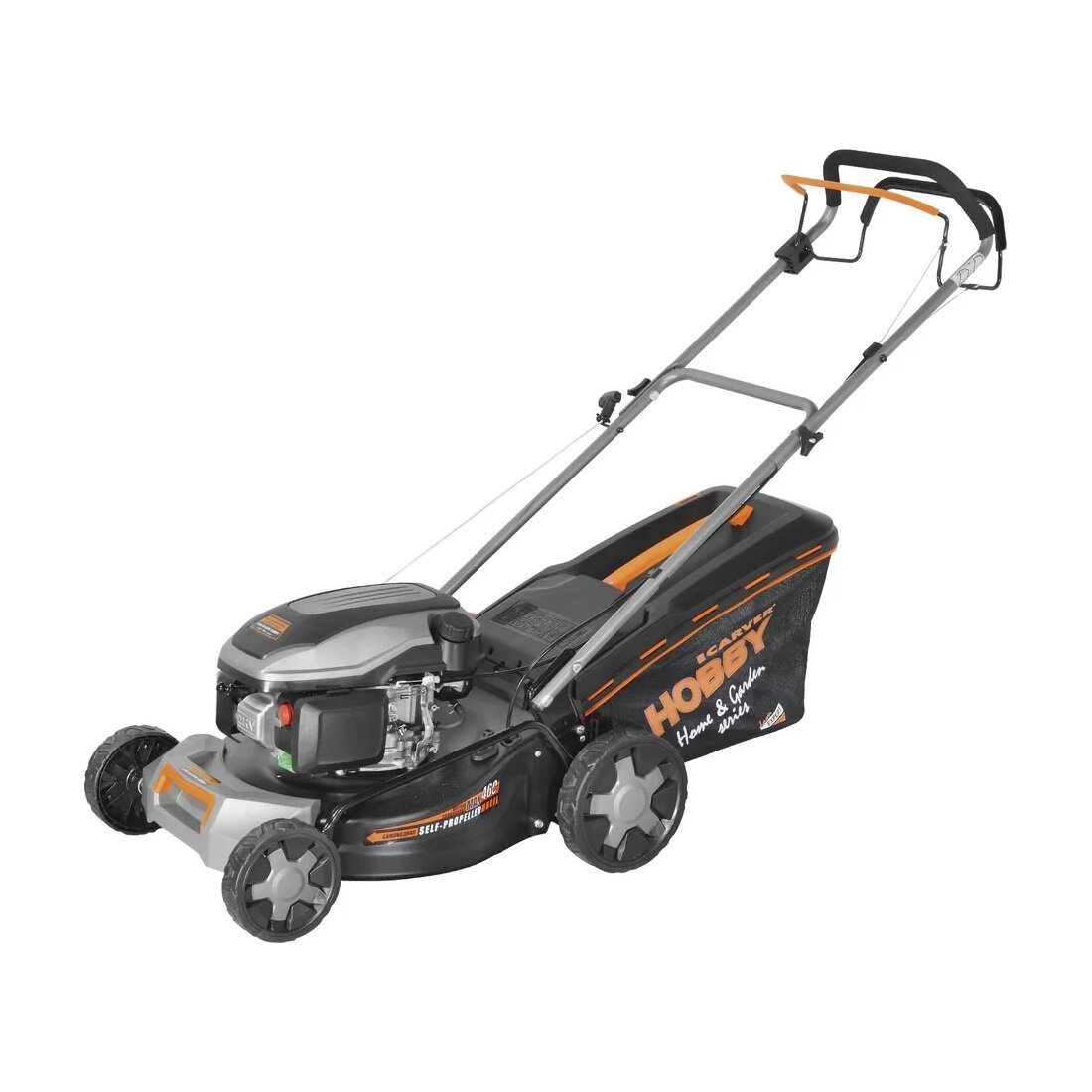 Газонокосилка бензиновая CARVER HOBBY LMG-2646DM  01 024 00021   2 6 кВт  3 5 л  с  ширина скашивания 45 7 см