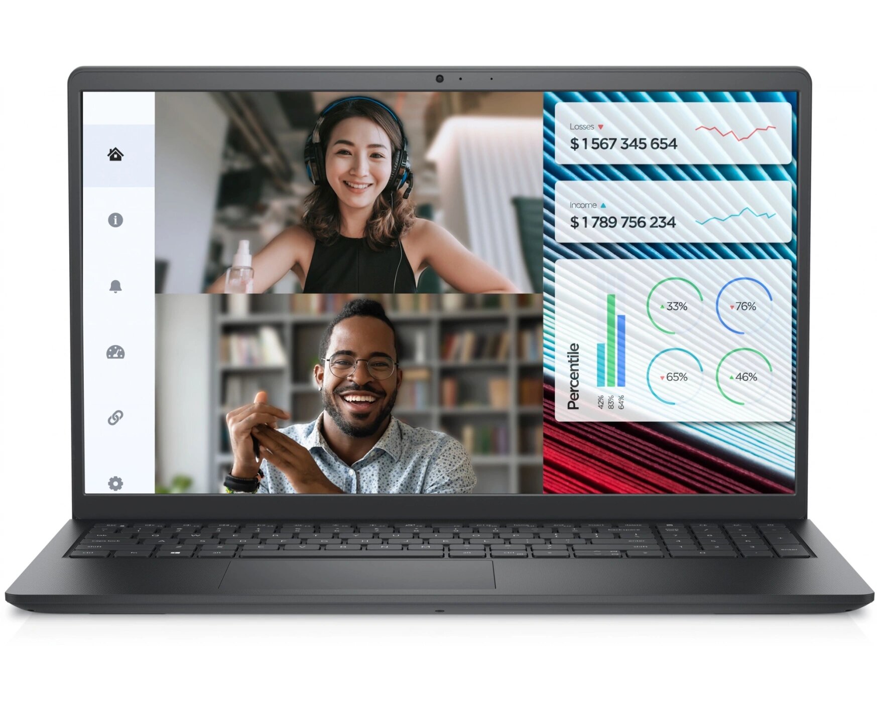 Ноутбук Dell Vostro 3520, 15.6", VA, Intel Core i7 1255U, DDR4 16ГБ, SSD 512ГБ, Intel Iris Xe graphics, черный (3520-7650)
