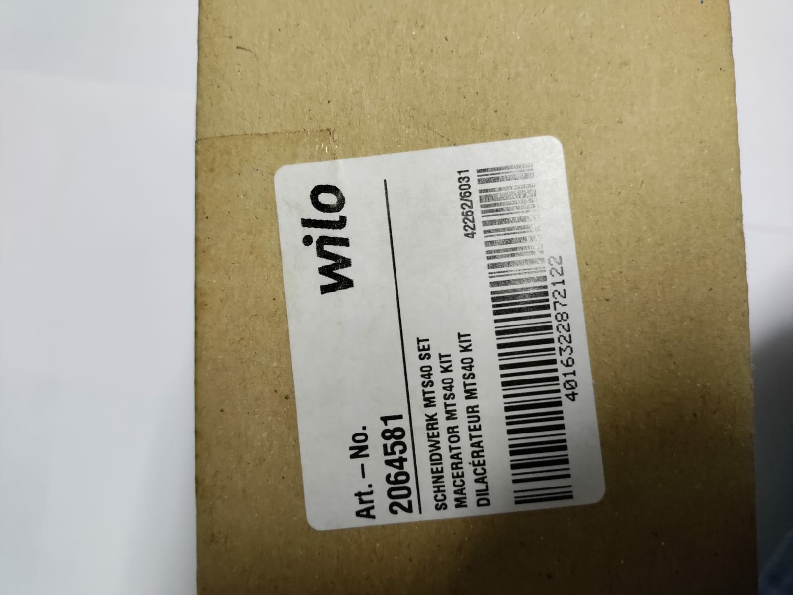 Режущее устройство Wilo для насоса фекального MTS 40, артикул 2064581 KIT