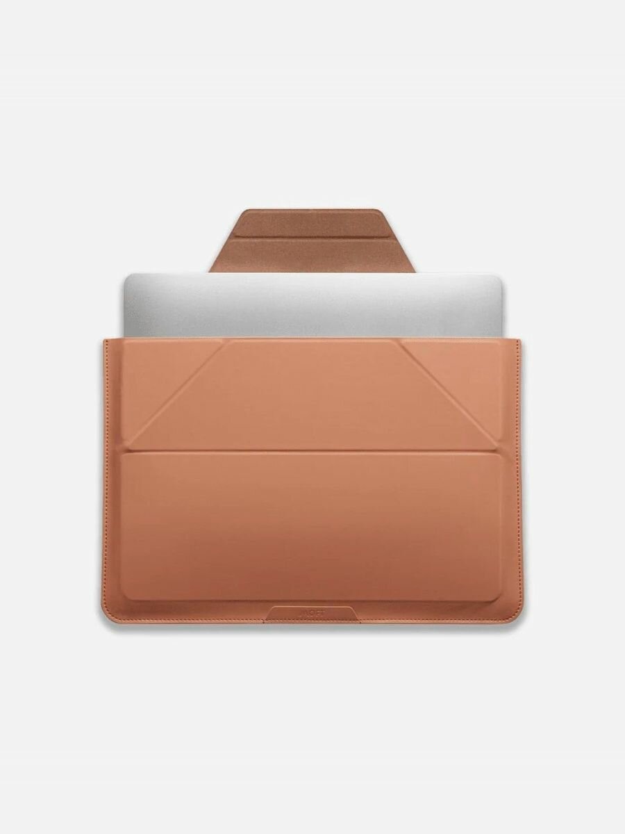 Чехол конверт трансформер для MacBook 13.3" / 14" MOFT Carry Sleeve Nude Leather