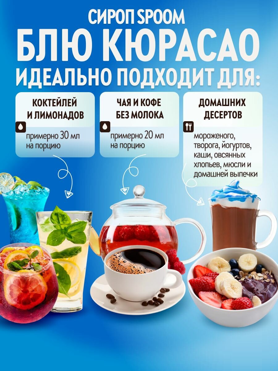 Сироп SPOOM Блю кюрасао 1 л — фото 1