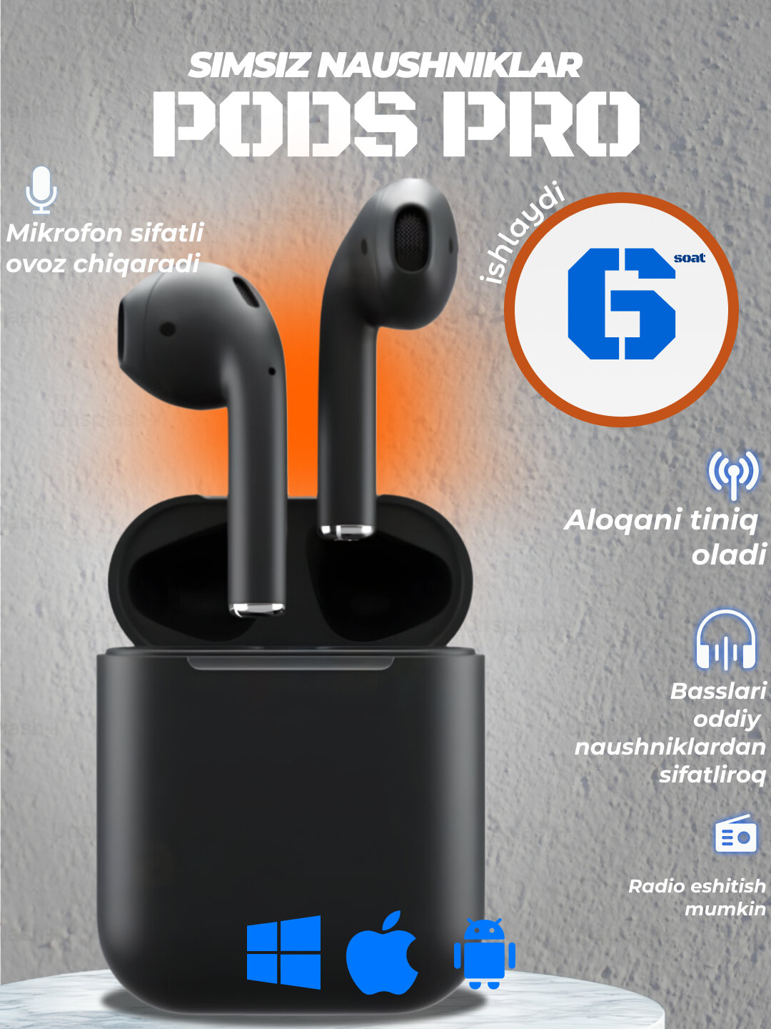 Беспроводные Bluetooth наушники Pods Рro, pods 3, pro5, max, M10, AIR 31, P9 — фото 1