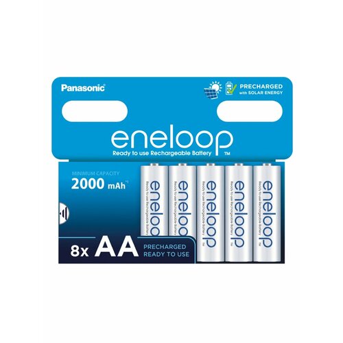 Батарейка аккумуляторная Panasonic Eneloop AA BL8, BK-3MCDE/8HH (напряжение: 1, 2 В, емкость: 2000 мА·ч)