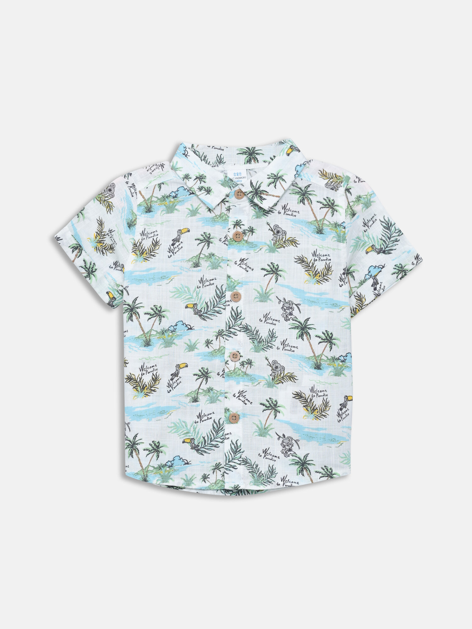 Школьная рубашка LC Waikiki размер 4-5 лет бежевый