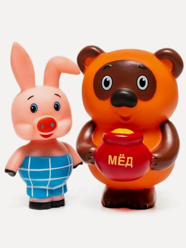 Изображение товара Набор игрушек для купания ванны Пятачок & Винни Пух, Капитошка, 10 см