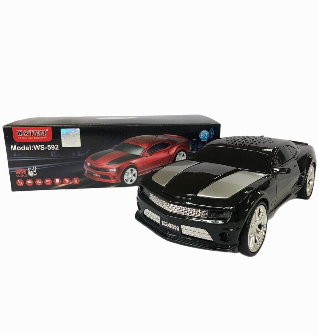 Оригинальная беспроводная колонка-машина WSTER WS-592 (Chevrolet/Bumblebee) Bluetooth портативный 5Вт черная