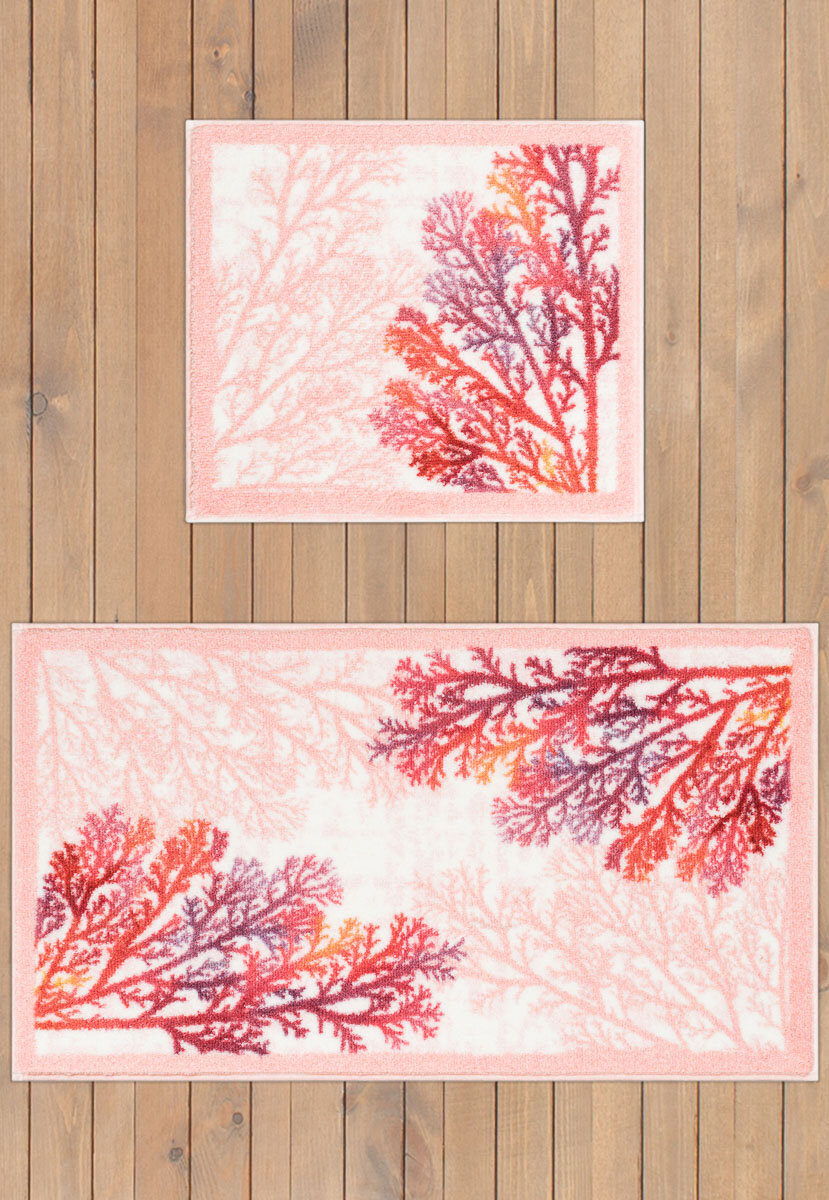 Комплект ковриков для ванной 57*100; 50*57 см Confetti Bath Bella Coral 01 Pink