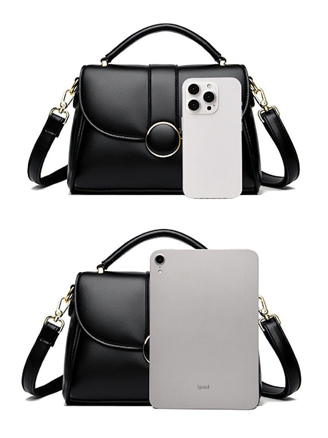 Сумка  Kaidifeiniroo Elegant, фактура гладкая, черный — фото 1