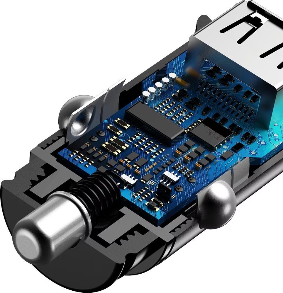 Зарядное устройство Baseus "Circular Metal", PPS, 30Вт, USB-A+USB-C — фото 1