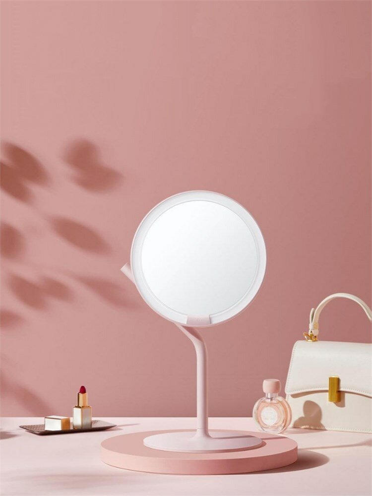 Инструменты Для Макияжа Xiaomi Зеркало для макияжа с подсветкой розовый