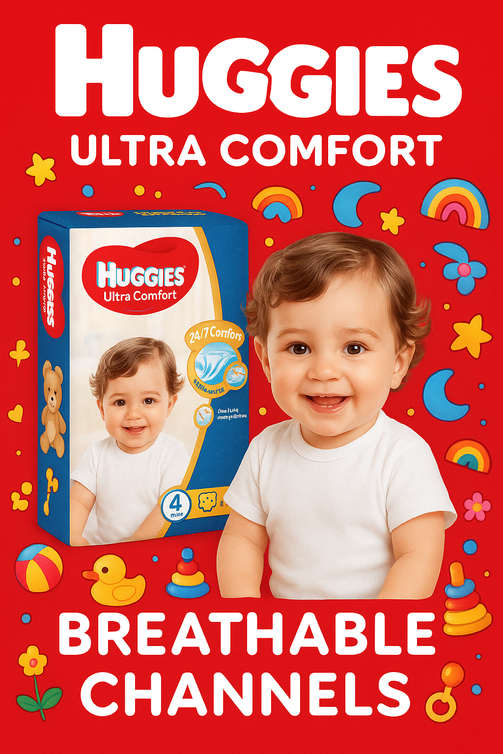 Подгузники Huggies ultra comfort размер 4, 42шт, 8-14кг, для детей. — фото 1
