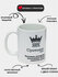 Белая керамическая кружка с веселым принтом, поднимающим настроен...