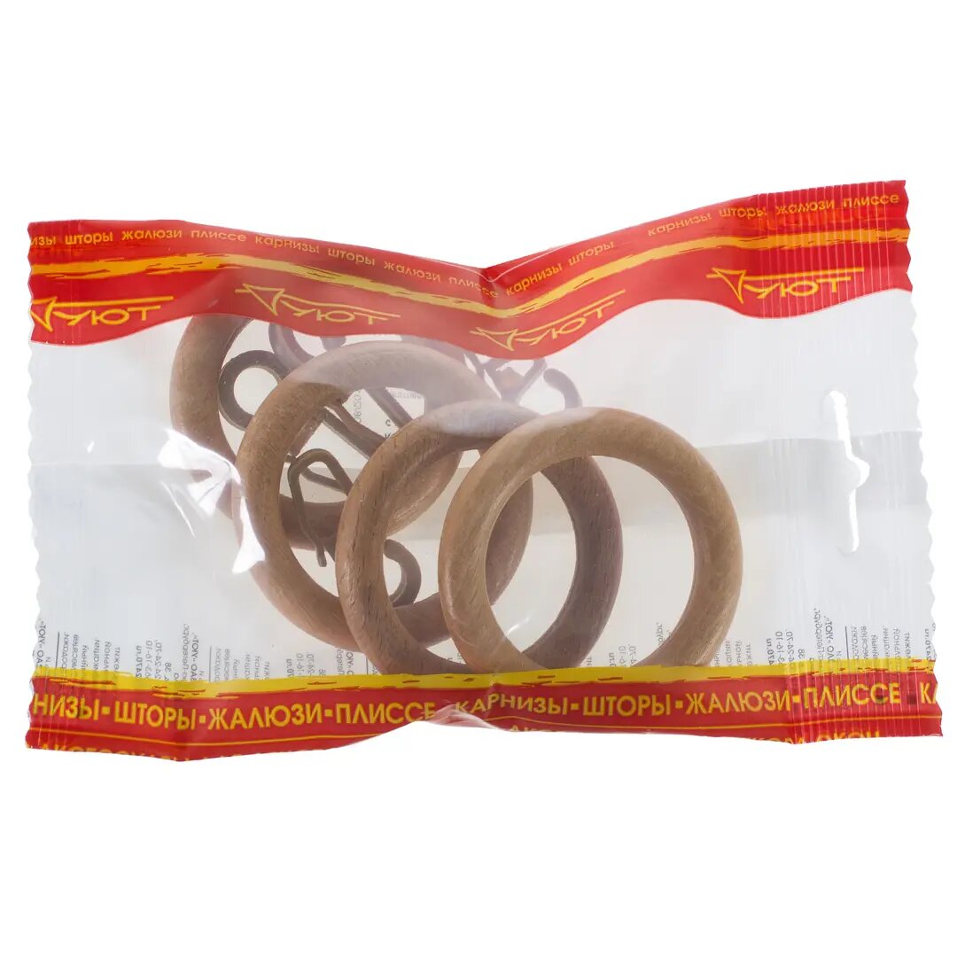 Кольцо с крючком D2.8 см цвет светлый дуб