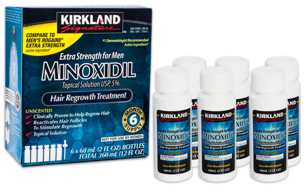 Миноксидил 6 штук (1 пачка) для роста бороды и волос Minoxidil 5% USA, 60 мл