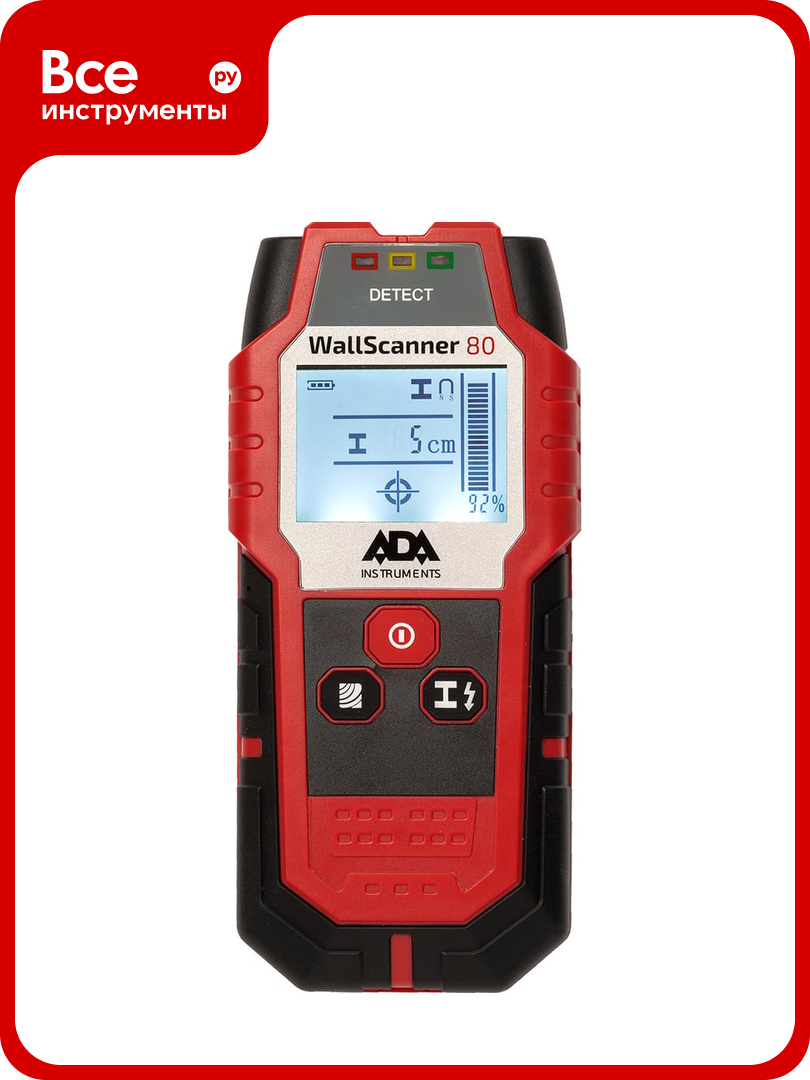 Детектор проводки ADA Wall Scanner 80 А00466