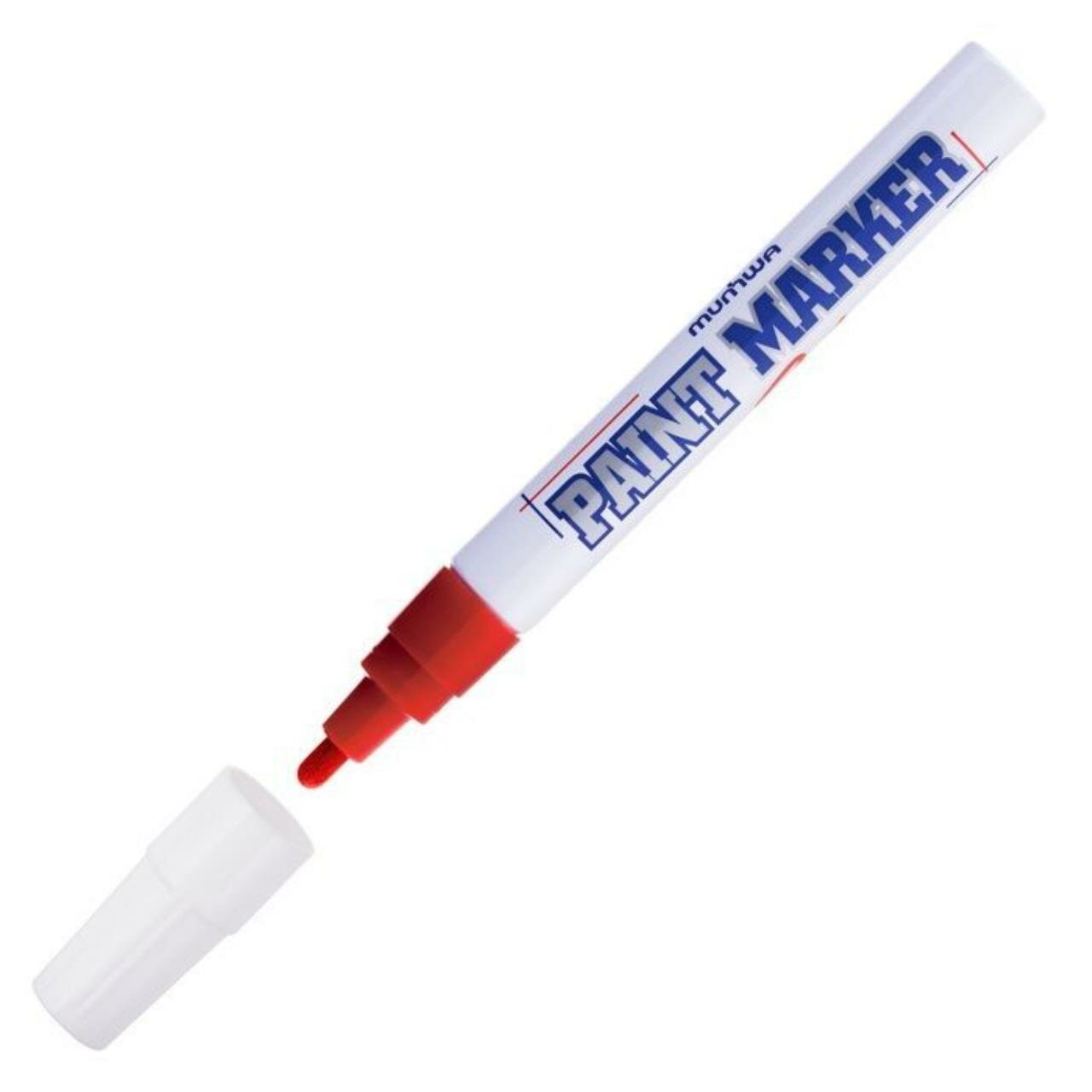 Маркер-краска MunHwa Paint Marker 4 мм красны круглы наконечник