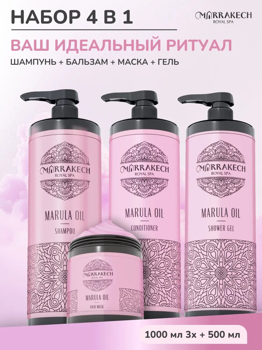 Косметический набор шампунь бальзам маска гель для душа