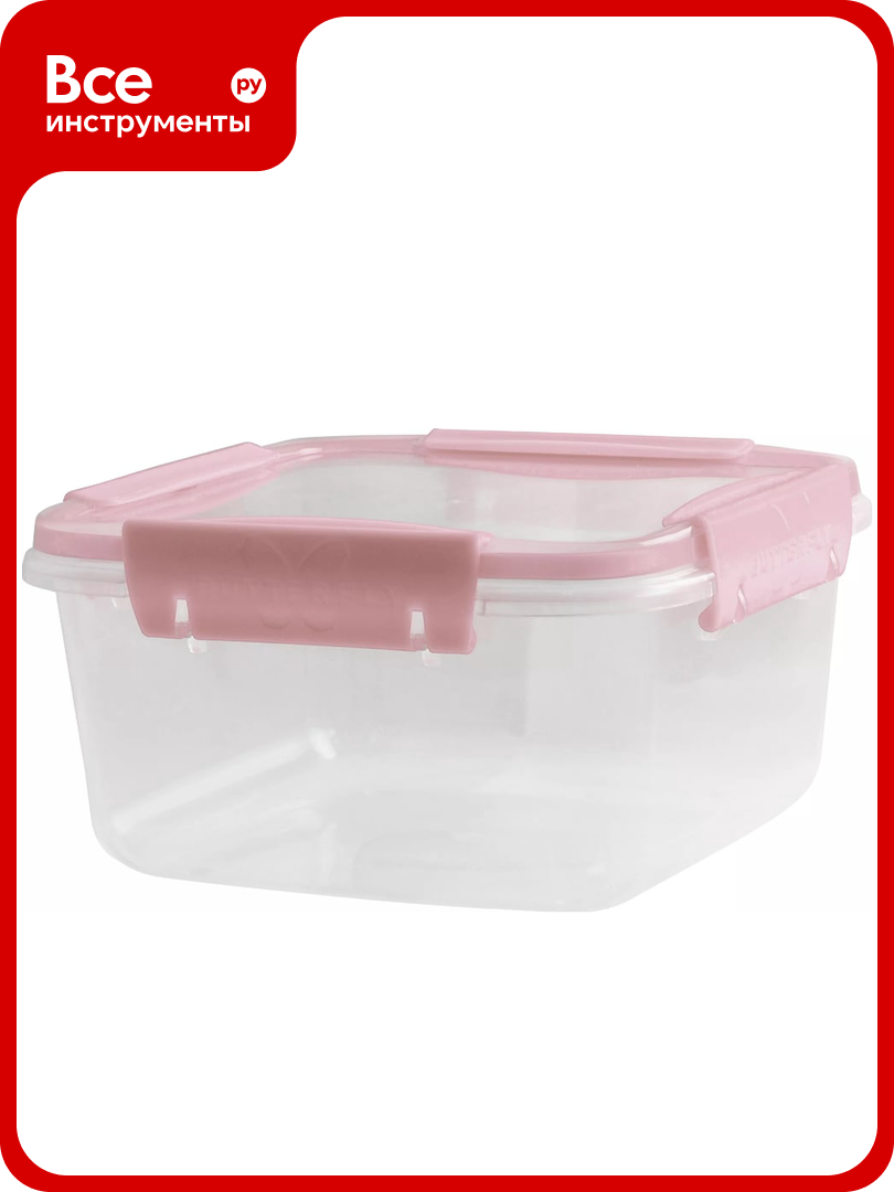 Герметичный контейнер Полимербыт BUTTERFLY LIGHT 1.2 л, розовый 437849200 из качественной стали