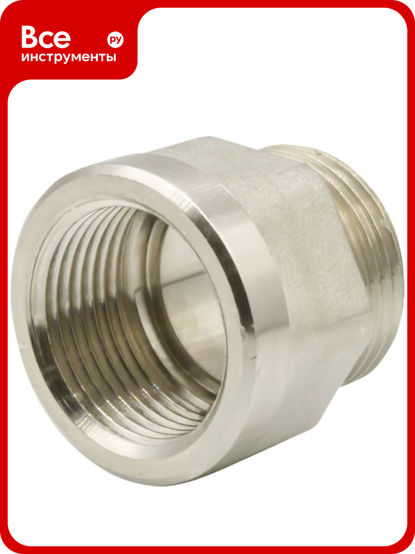 Переходник VRT 3/4' вн/нар никель l20 мм 550965
