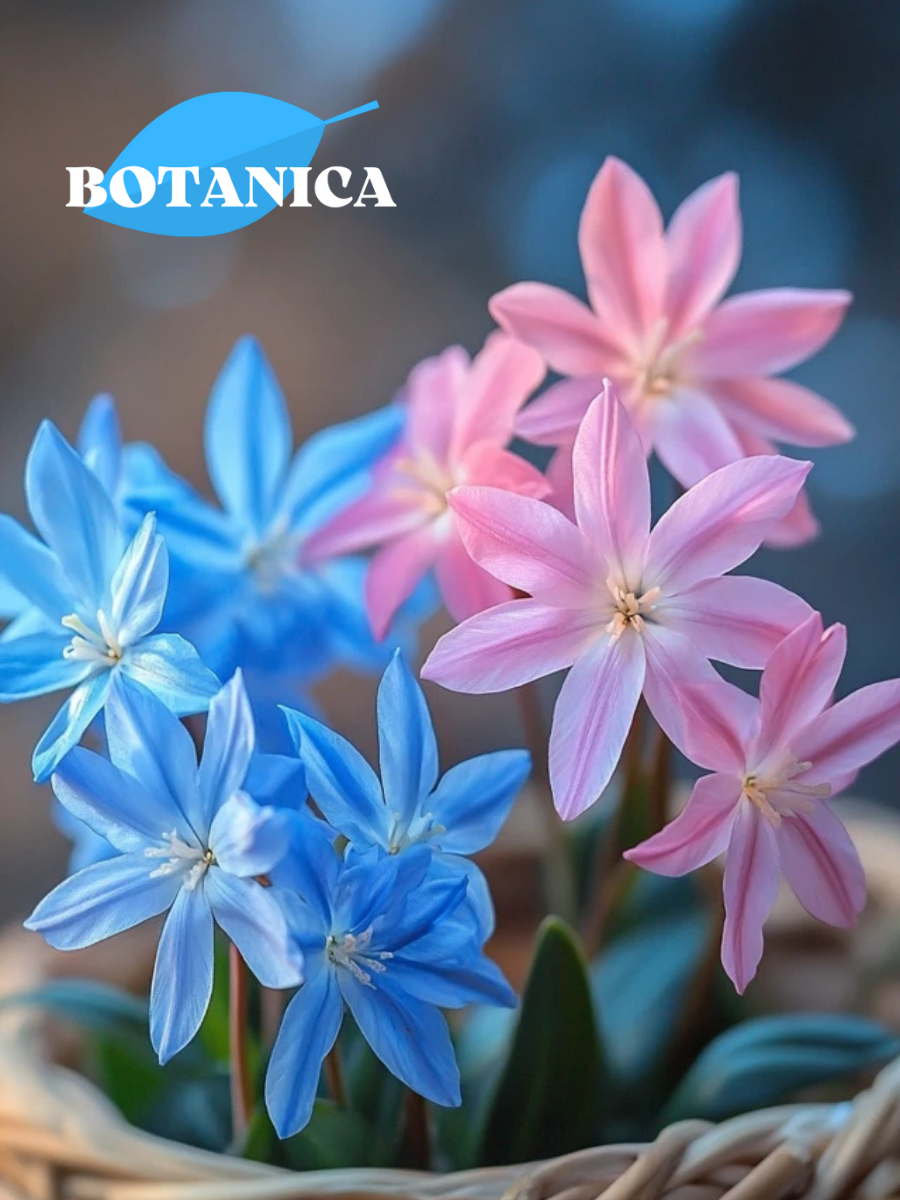Луковицы цветов botanica garden TWIN Хионодокса Форбеси Розеа 5шт/Хионодокса Люция 5шт (10 луковиц)