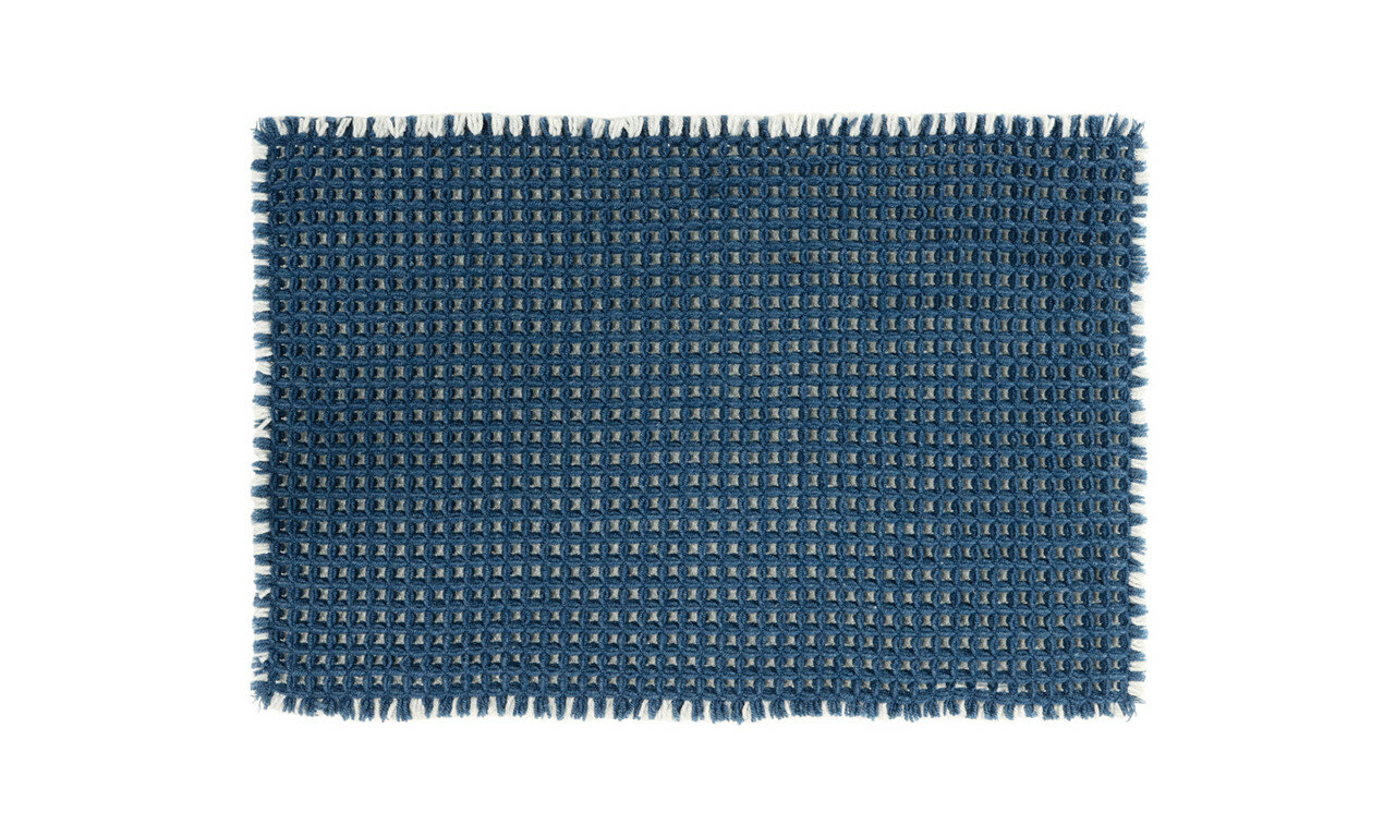 Коврик для ванной 1-ый синий soft 40х60 см