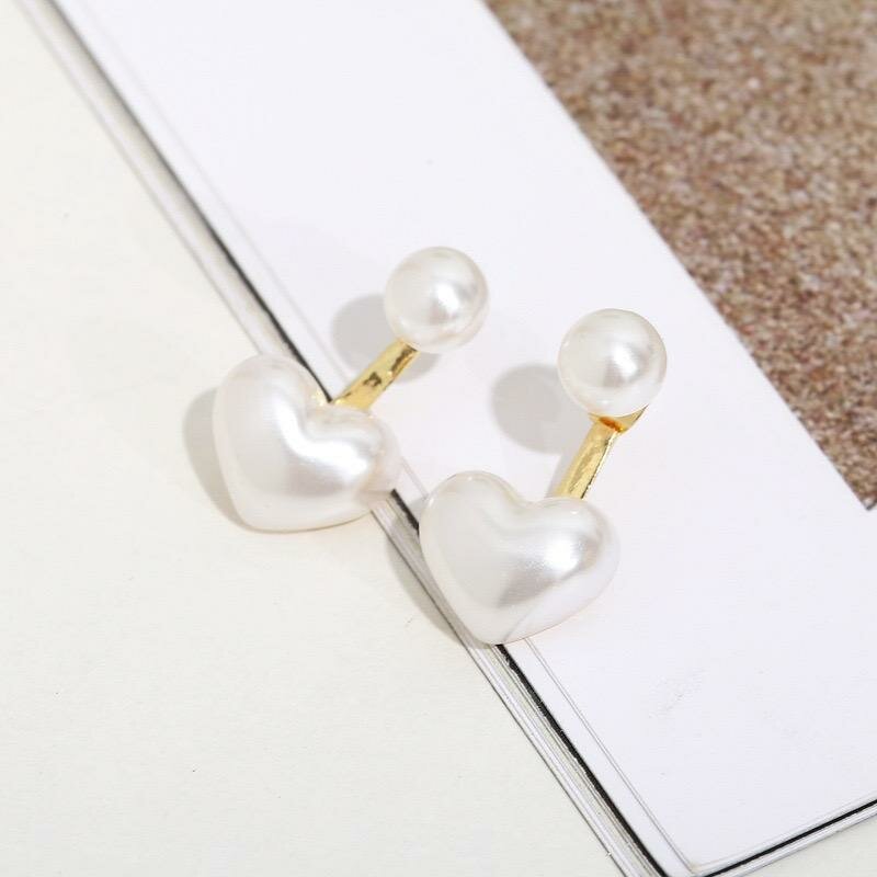 Серьги, белый — фото 1