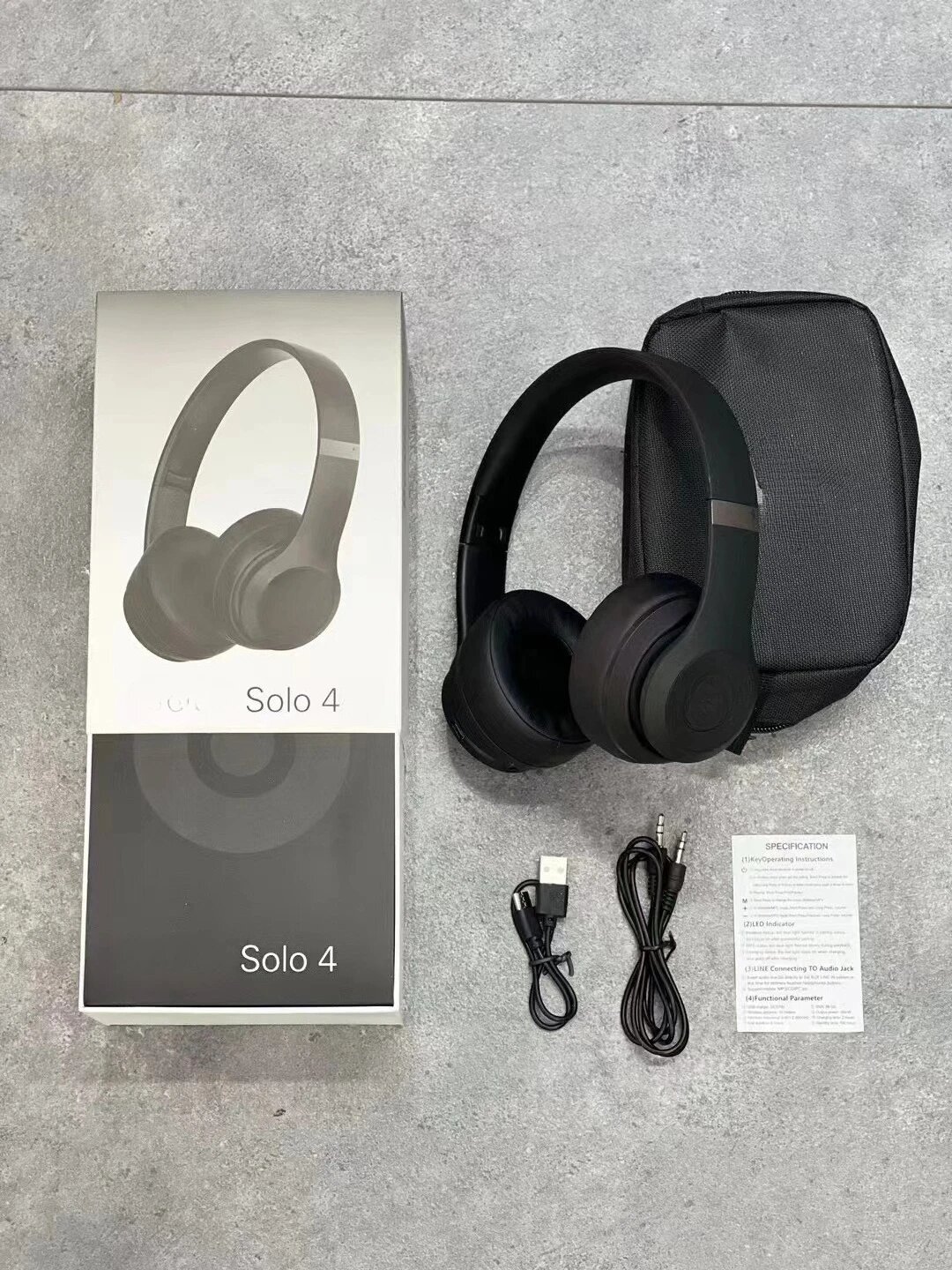 JYL Беспроводные наушники SCU-Solo 4 с 3D-хлопковым оголовьем и чехлом