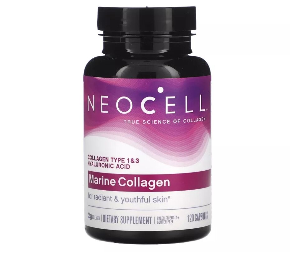 Neocell, Marine Collagen, Морской коллаген для сияющей и молодой кожи, 120 капсул фото