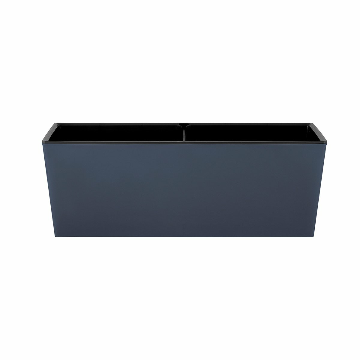 Ящик балконный InGreen London Cube со вставкой 40 см вулканический серый