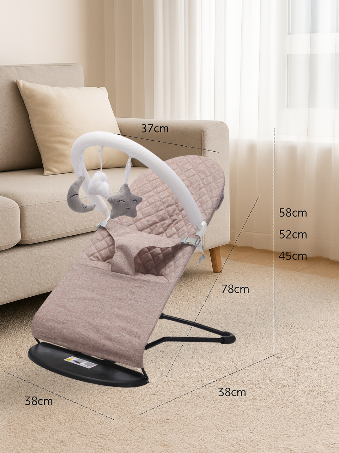 Детские качели, качалка, стульчик для новорожденных, шезлонг — фото 1