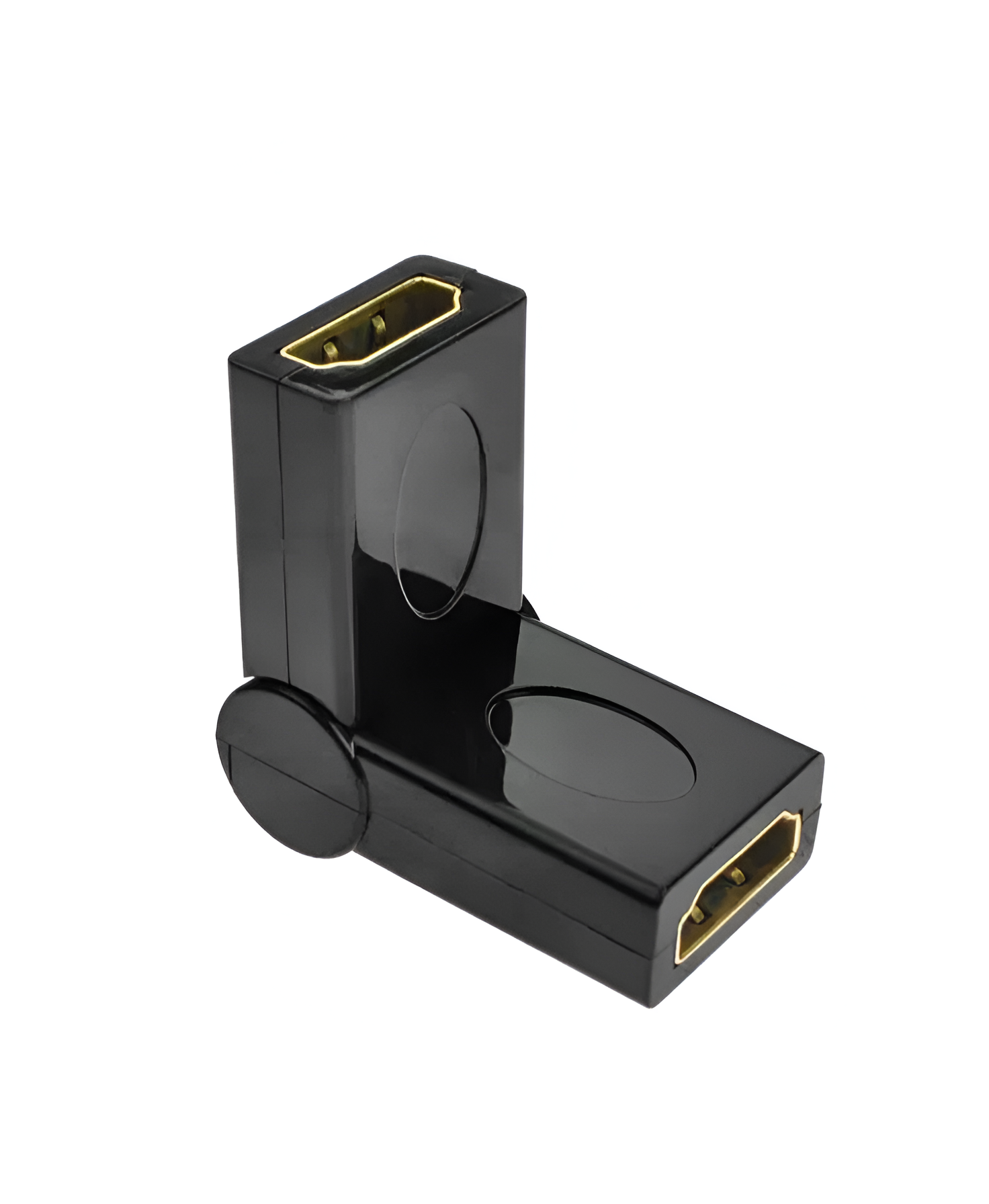 Переходник HDMI на HDMI с регулировкой наклона черный / Адаптер переходник гнездо Female (F) HDMI гнездо Female (F)