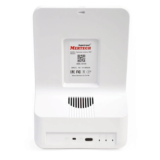 Терминал оплаты СБП Mertech, NFC-модуль, QR-дисплей, зеленый — фото 1