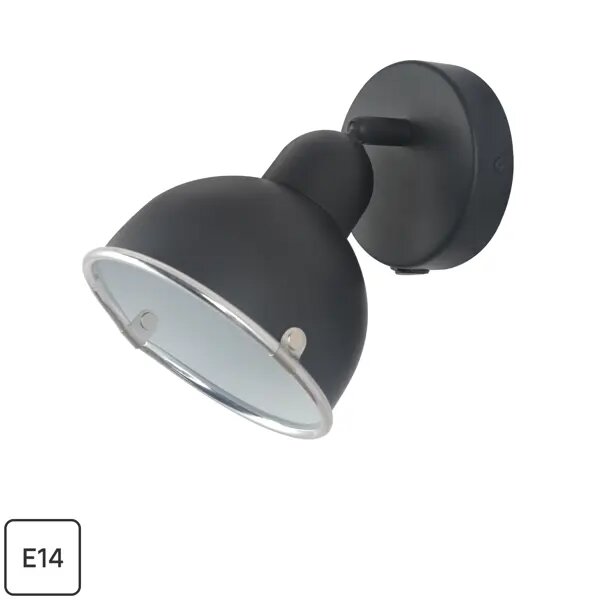 Спот поворотный Inspire Farell 1 лампа E14 0.75 м² цвет черный