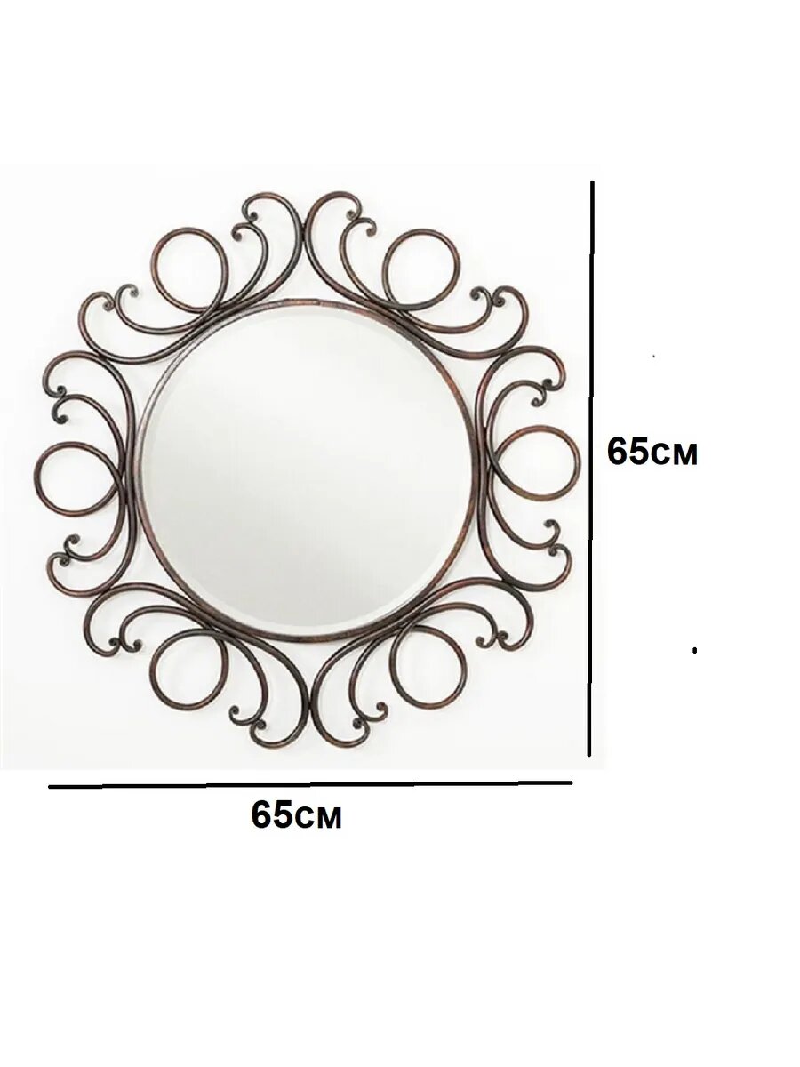 Кованое обрамление для зеркала, Студия кованой мебели Нива, цвет античная медь — фото 1
