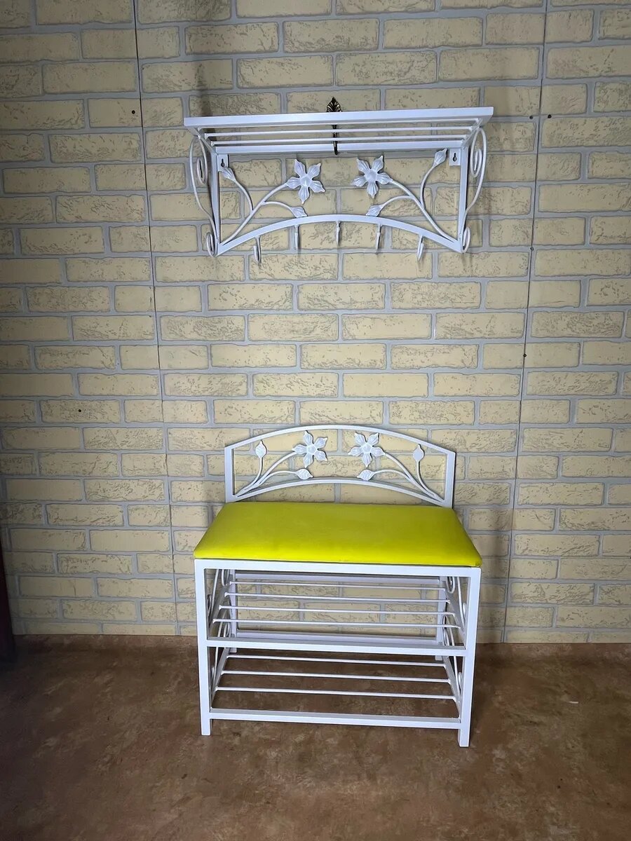 Кованая прихожая, Студия кованой мебели Нива, цвет ярко-желтый — фото 1