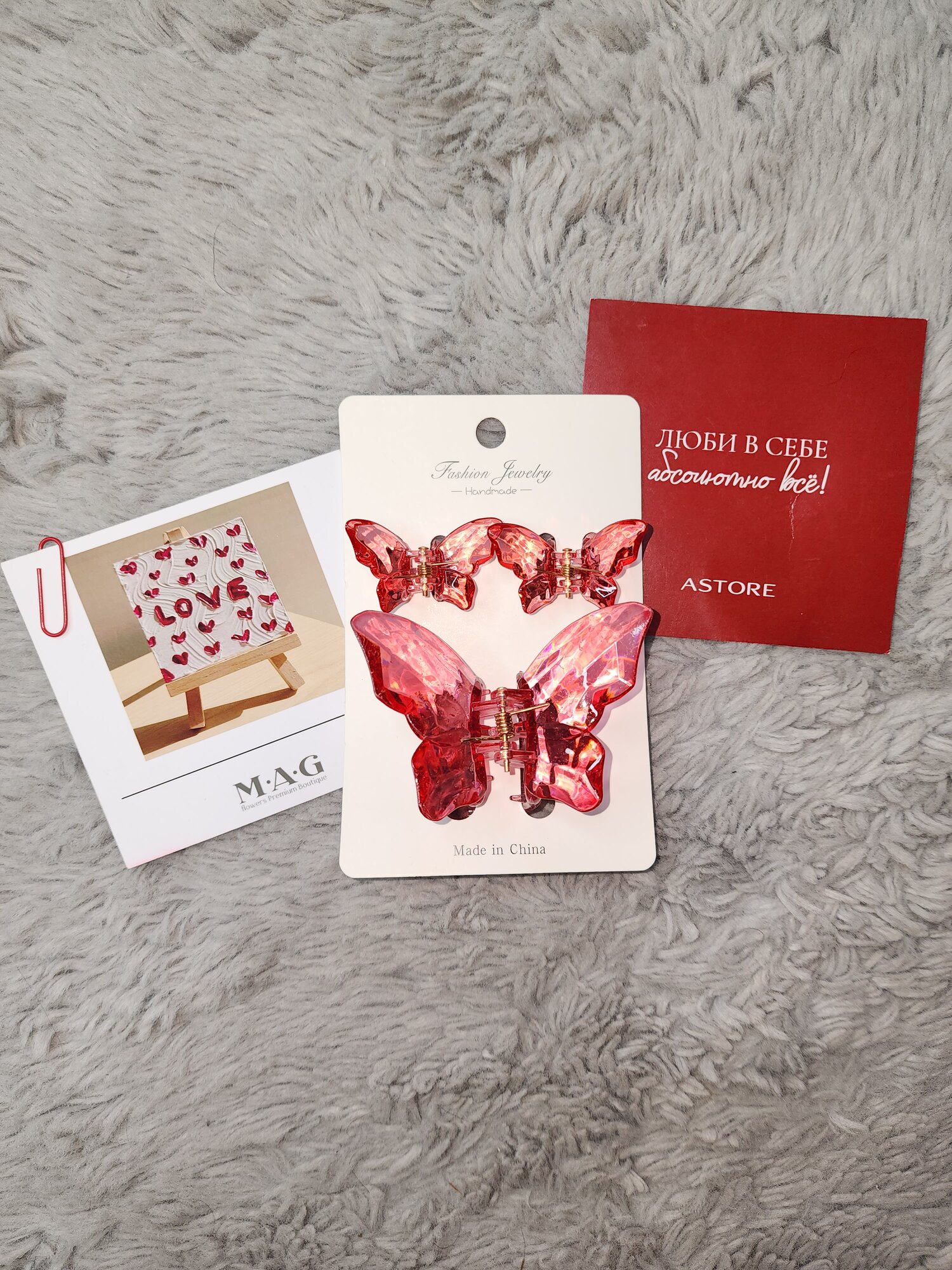 Заколка для волос, 3в1. Зажим для волос комплект из трех штук