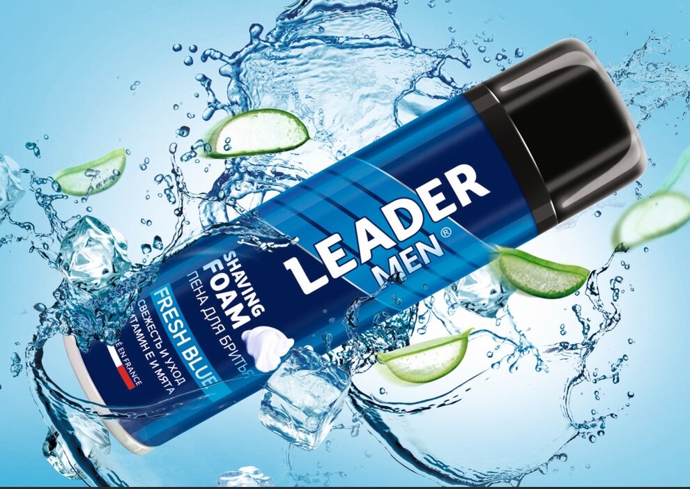 Пена для бритья Leaderman, для чувствительной кожи, для всех типов, 200 мл